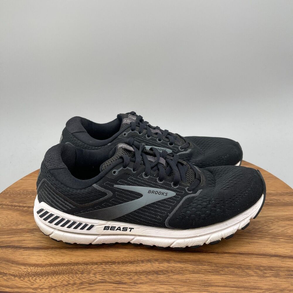 Brooks Beast 20 Shoes Mens Size 8.5 D Black Running Comfort Walking Sneakers Gym